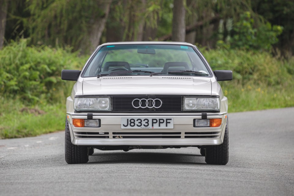 The pearly white UR Quattro 20V has had two owners and just 9,700 miles on the clock