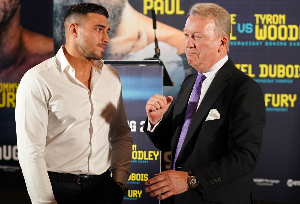 Tommy Fury with Hall of Fame promoter Frank Warren