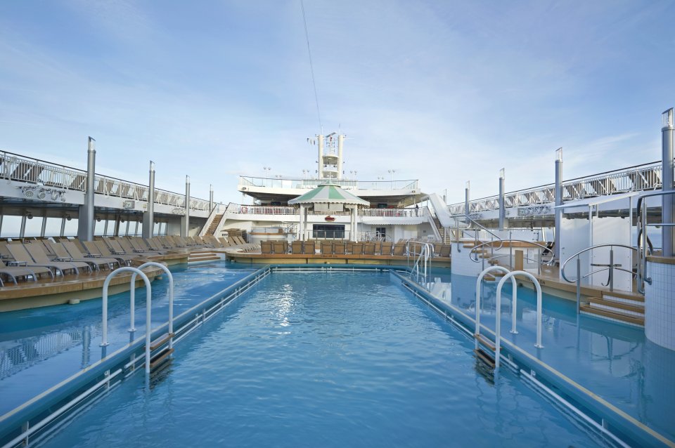 Cruisers can also enjoy its refurbished pool deck