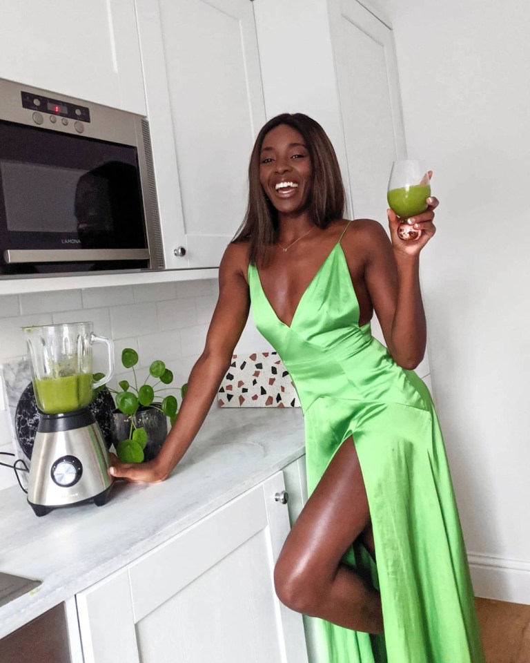 She regularly shows off her stunning outfits with the house as her backdrop