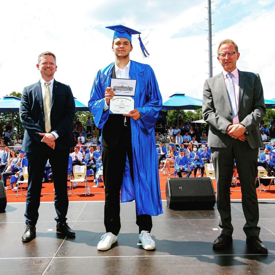 Emilio was just 18 years old, pictured here graduating earlier this year