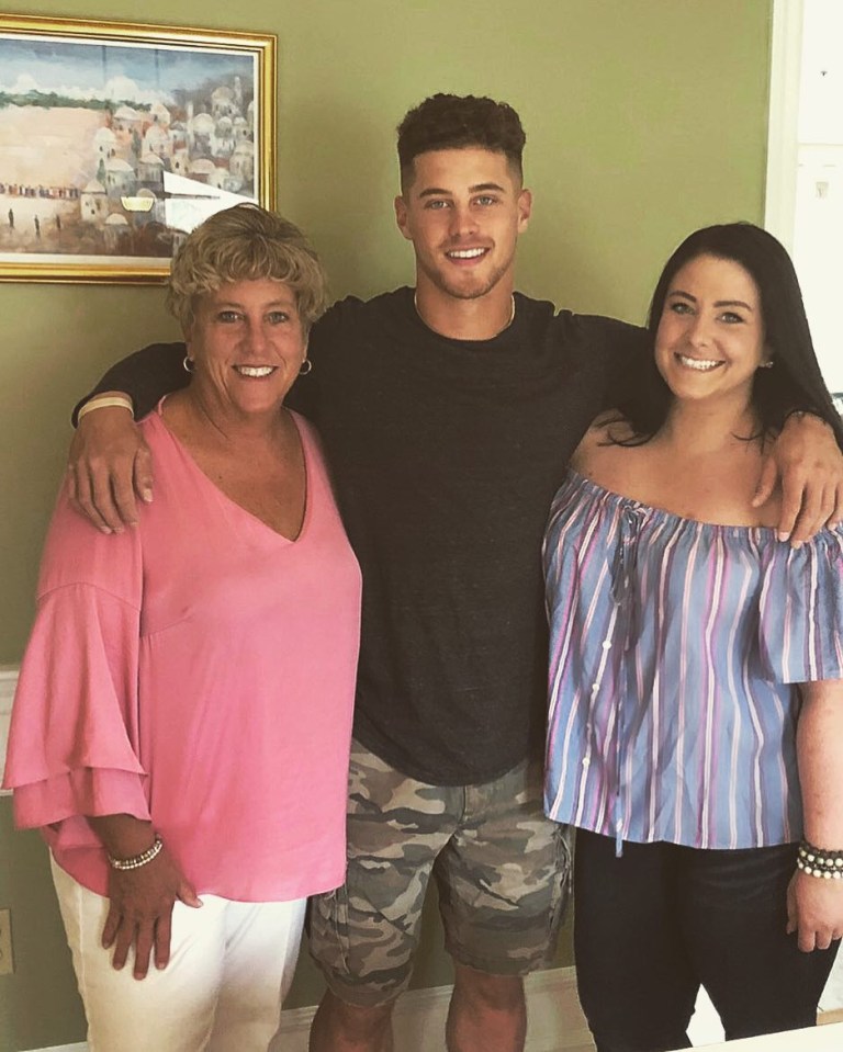 Josh with his mom and sister, right, who has sadly passed away