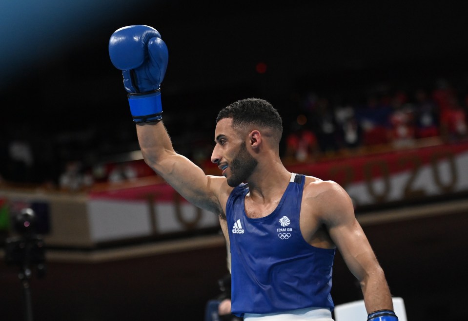 Galal Yafai celebrates his Olympic final win