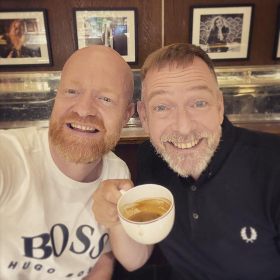 EastEnders stars Jake Wood, left, and Adam Woodyatt caught up for a brew away from the BBC soap