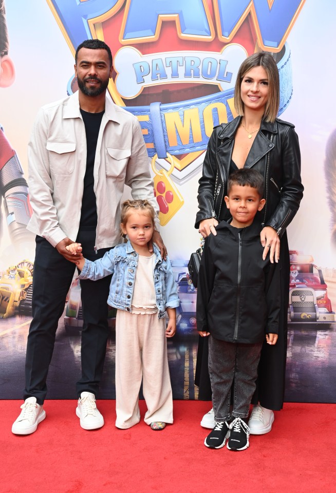 Footballer Ashley Cole was at the event with his stunning family