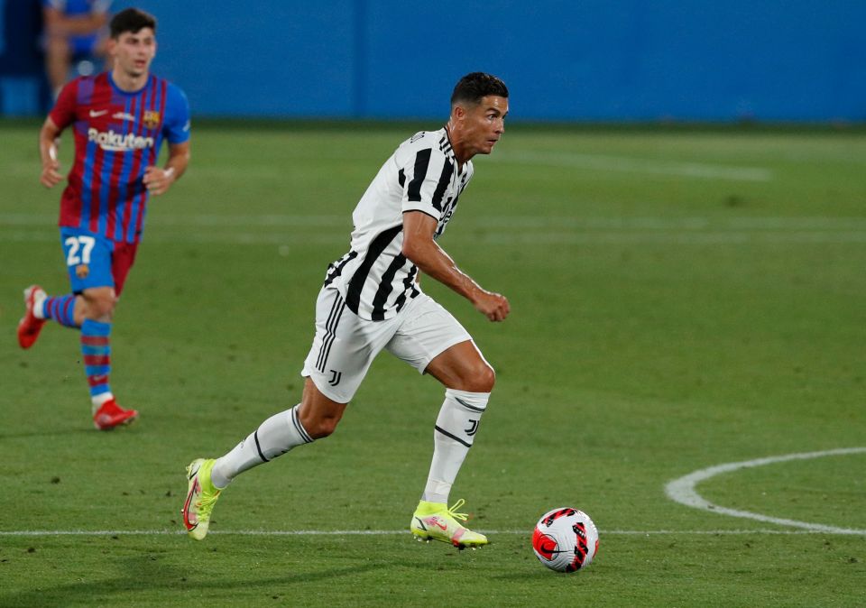 Cristiano Ronaldo in pre-season action for Juventus