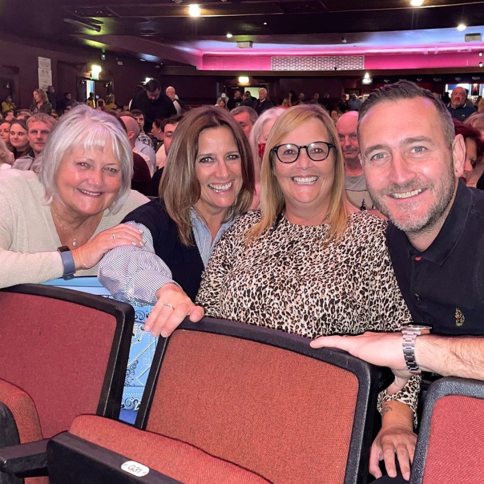 Will watched Peter Kay live alongside his mum and sisters