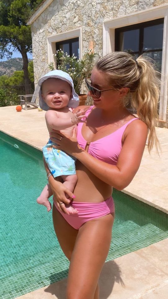 Dani has been on her first family holiday with son Santiago