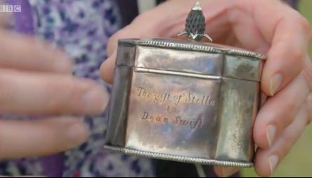 The story behind the inscription on this silver box was deemed to be fake