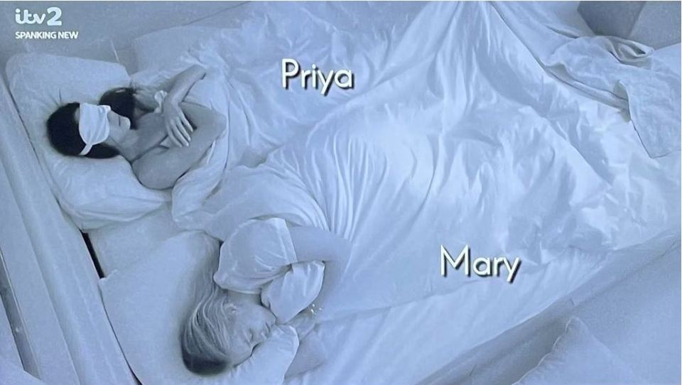 Love Island fans were spooked as they watched bombshell Priya Gopaldas sleep