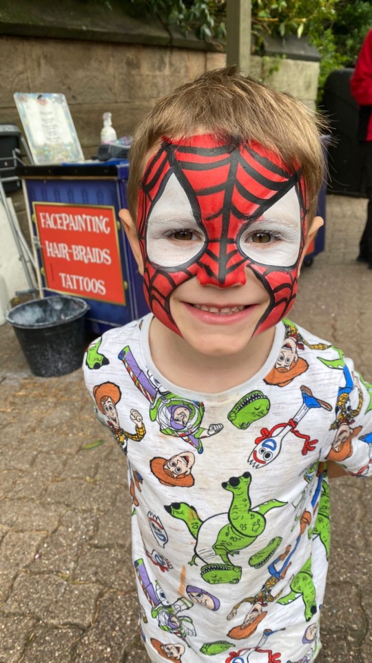 The kids enjoyed getting their faces painted