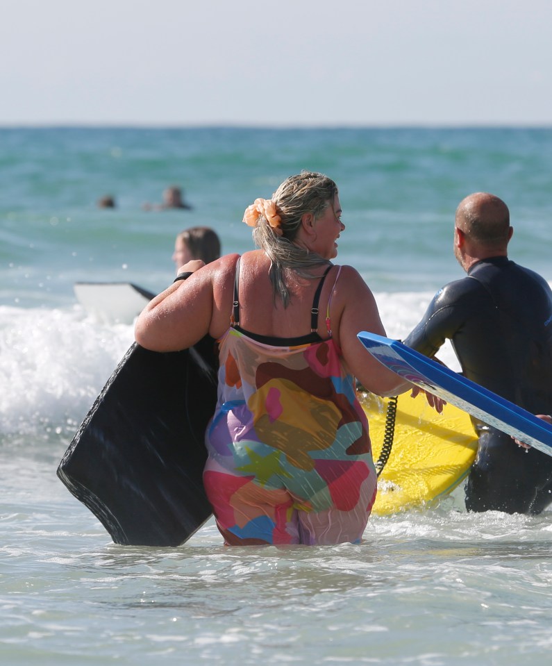 She hit the waves after glamping in Cornwall