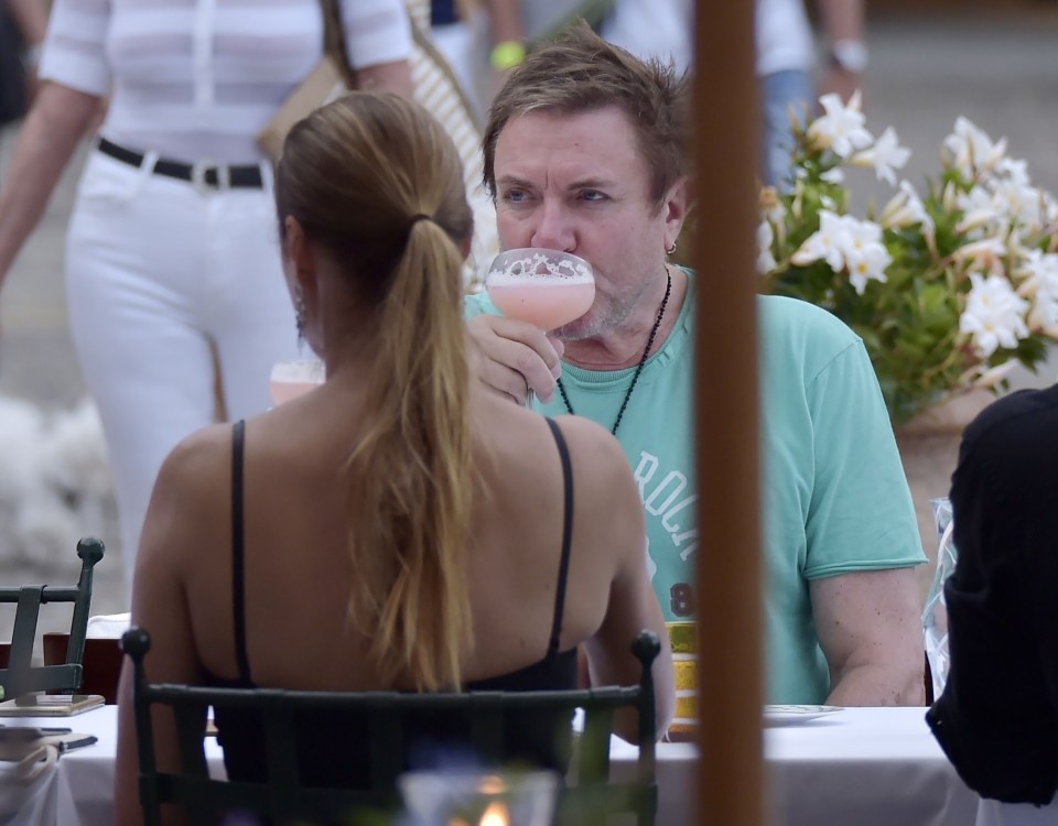 The 62-year-old also enjoyed drinks with pals in Portofino