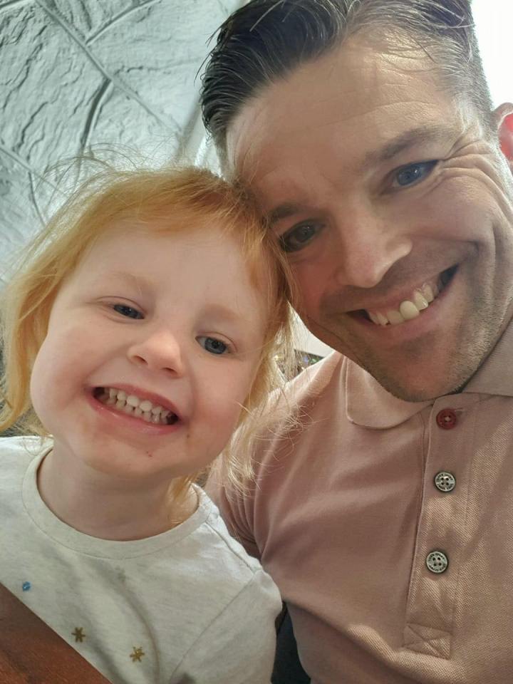 Lee Martyn, 43, and his adopted daughter Sophie, three, who were killed in the shooting