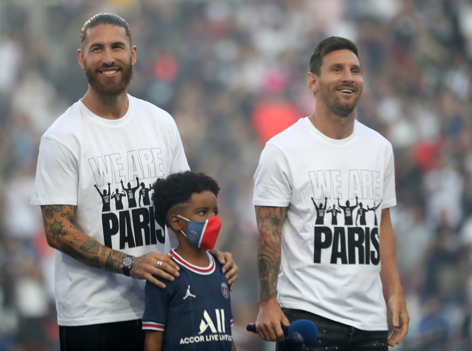 Sergio Ramos and Lionel Messi were given a heroes' welcome