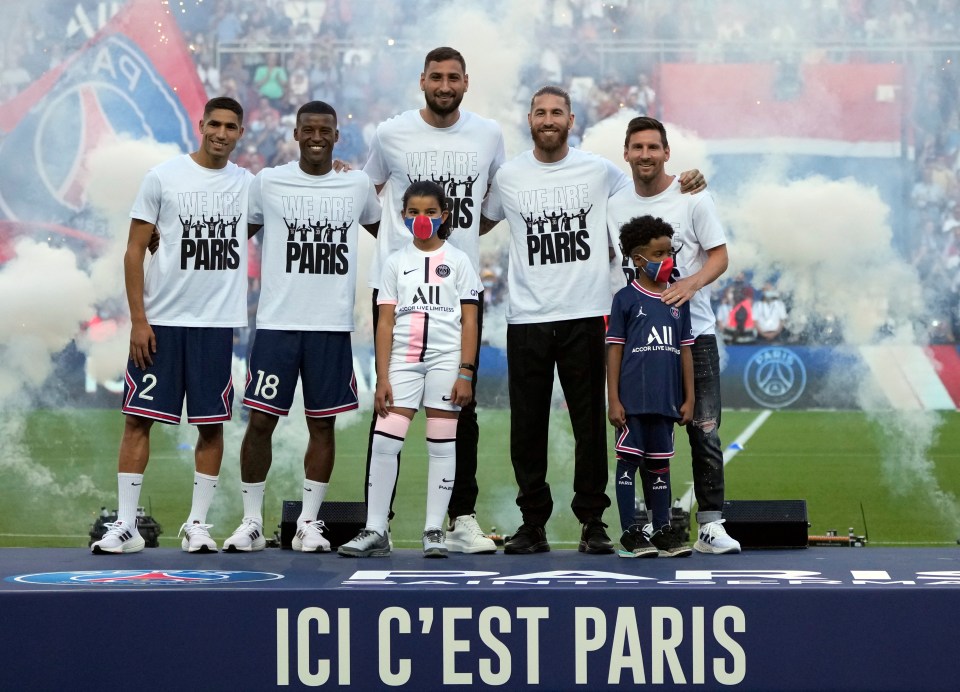 PSG unveiled their new signings pre-match