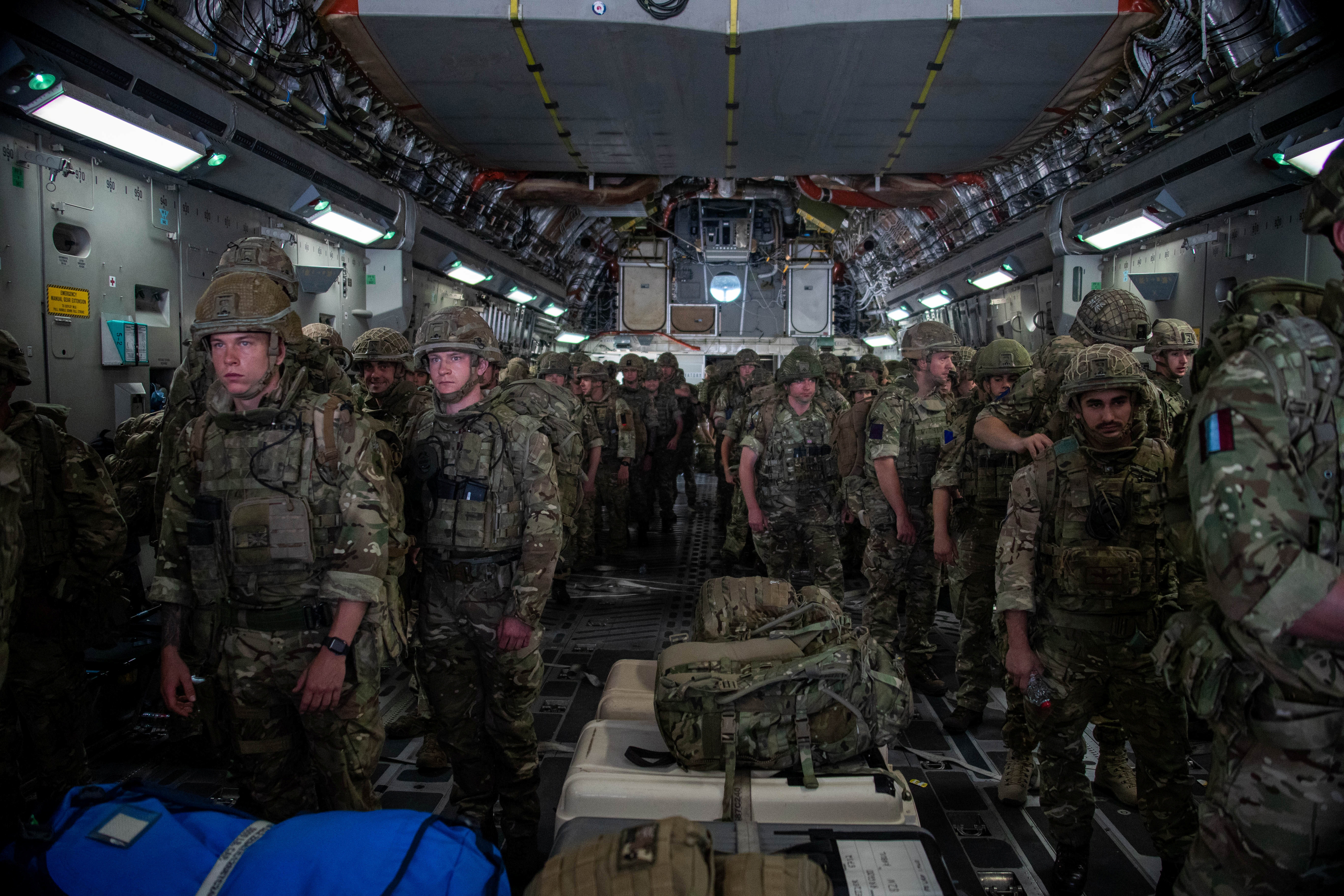 British Forces from 16 Air Assault Brigade arrive in Kabul