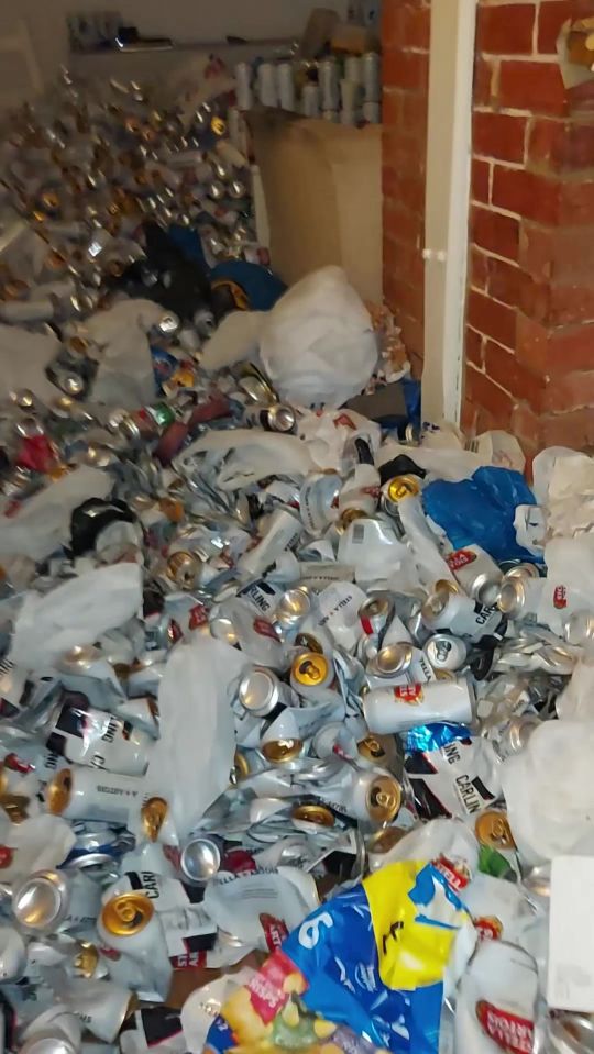 A tenant from hell filled a home with 8,000 beer cans