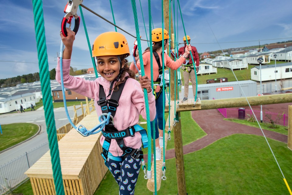 Kids can enjoy fun on the high-ropes course