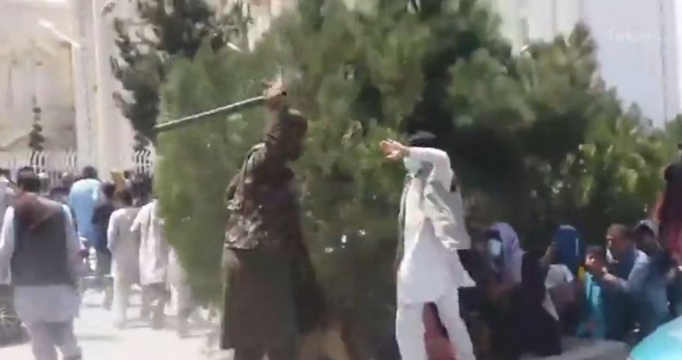 Taliban fighters have been beating people on the streets