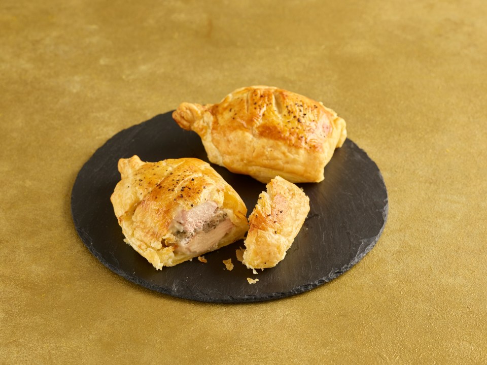 The wellington is stuffed with pork and pear