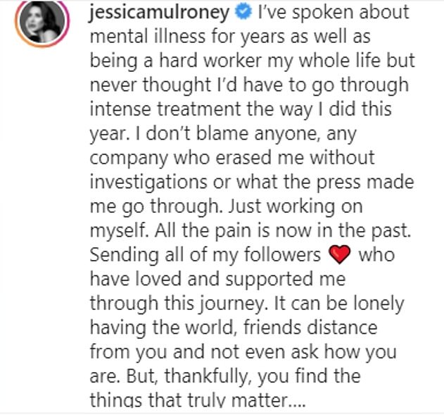 She also posted, then deleted, this cryptic message about 'friends distancing themselves' just days before her birthday