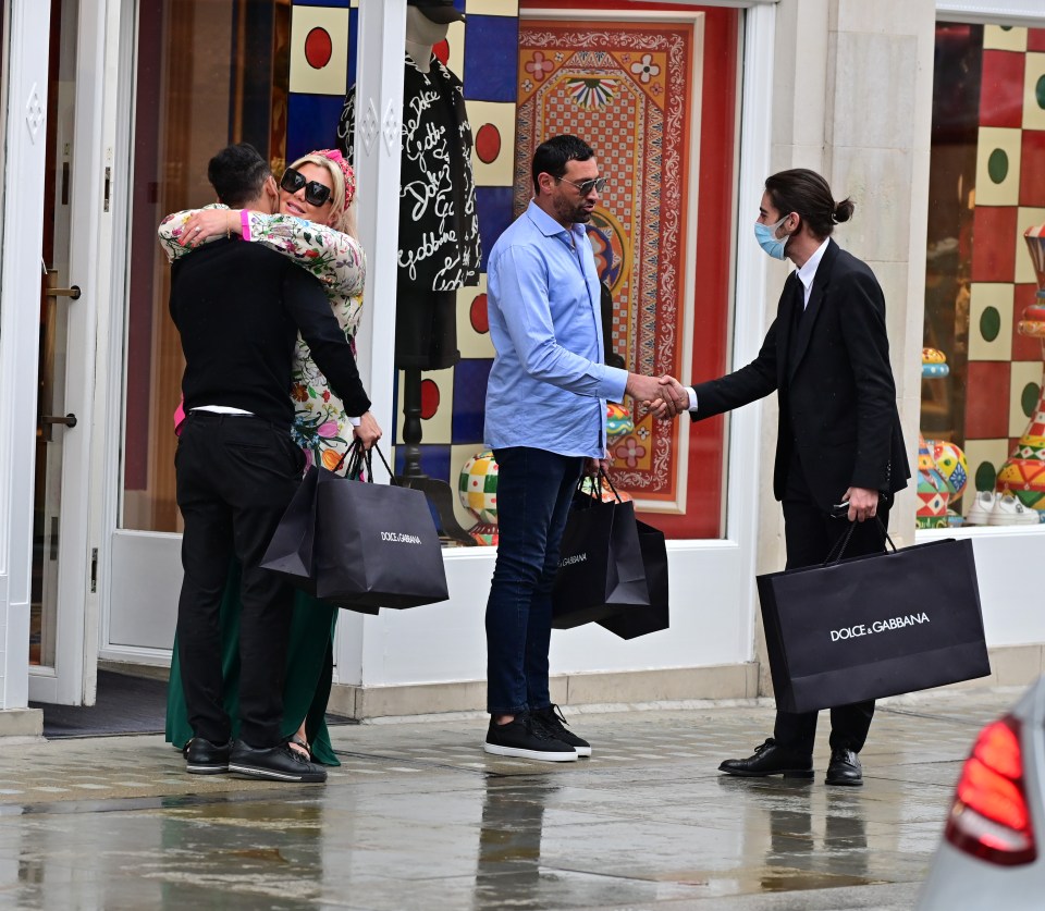 Gemma made sure to give staff at Dolce and Gabbana a hug before they left