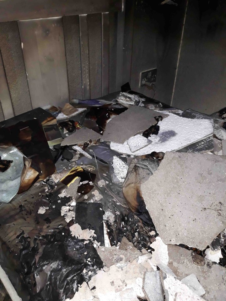 One concerned tenant rushed downstairs and found a pile of clothes on fire in Paton’s flat