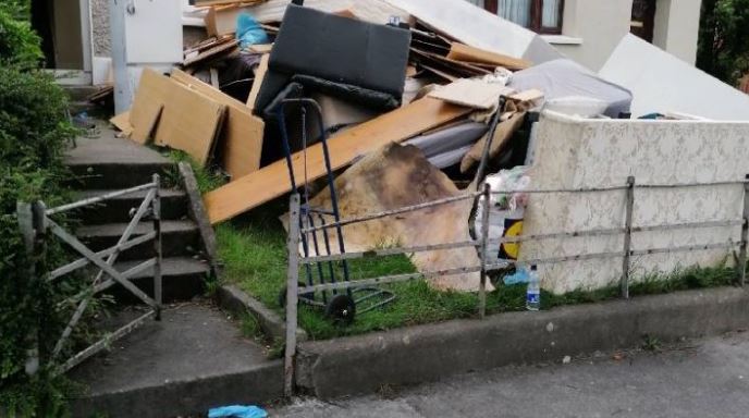 The thugs 'completely destroyed' the mum's home in Finglas, Dublin