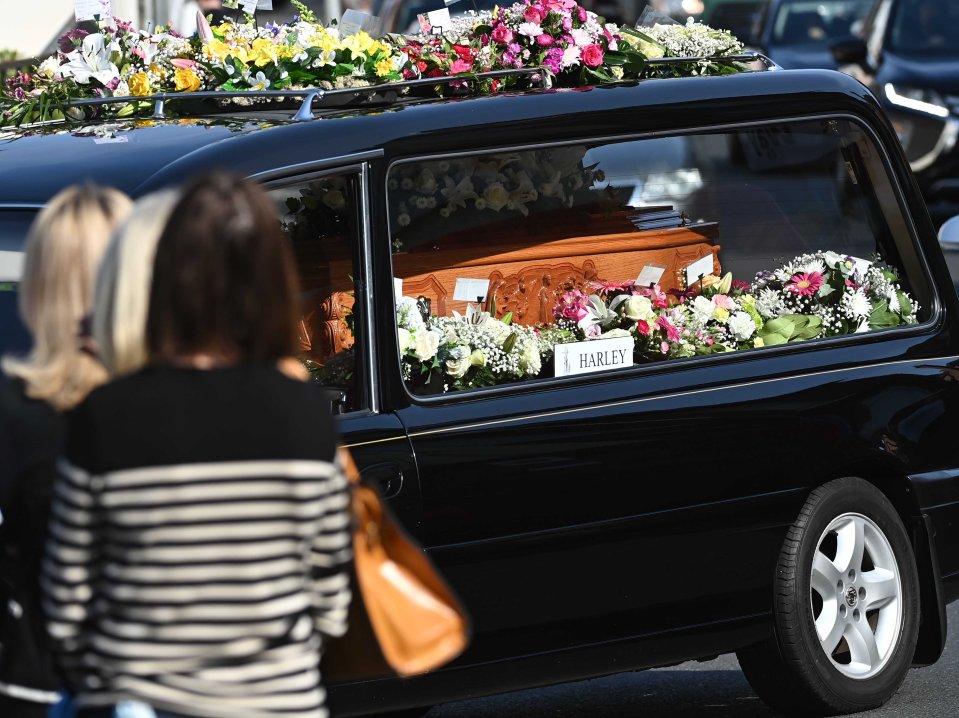 Mourners gathered for her funeral today