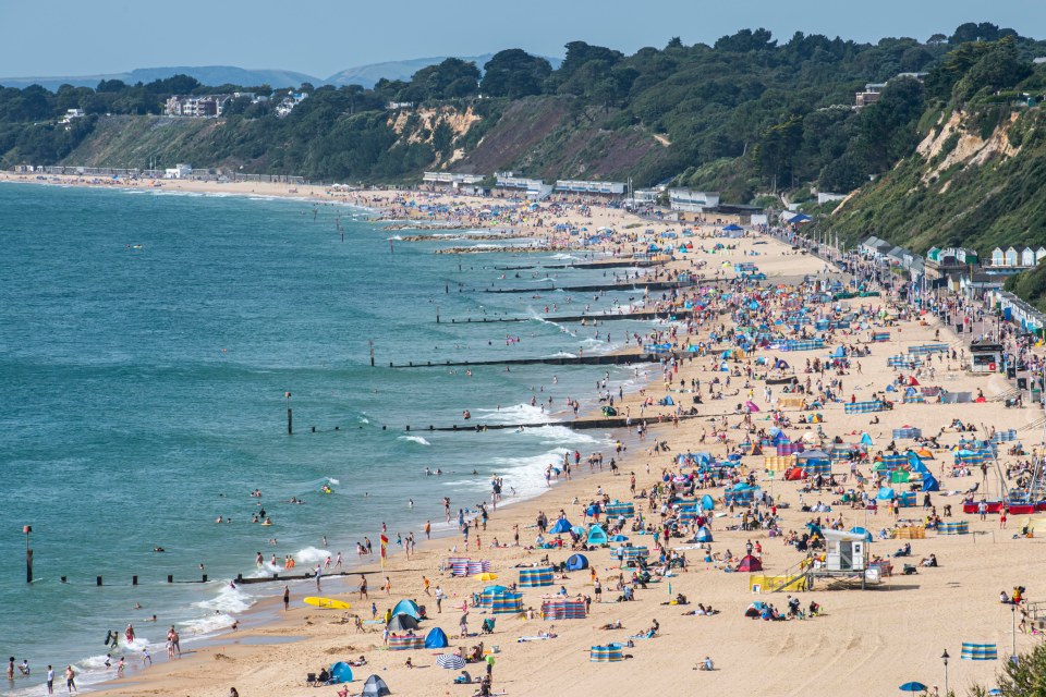 Sun-seekers have finally been able to enjoy the English summer in Bournemouth, Dorset