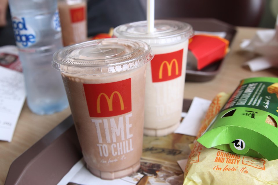 McDonald's milkshakes come in four flavours