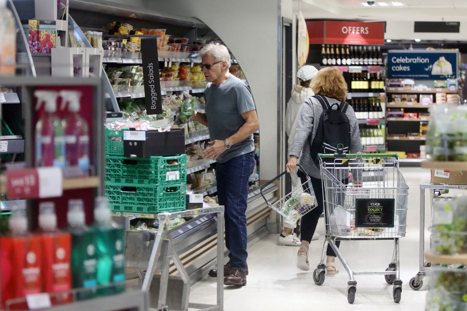 The 79-year-old was hardly recognised during his food shop, despite not wearing a mask