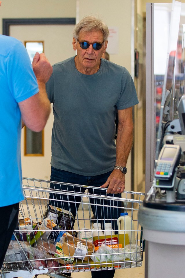 Indiana Jones star Harrison Ford picking up his healthy essentials from Waitrose