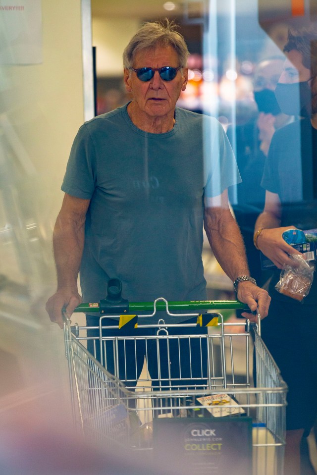 Harrison stocked his trolley with some healthy snacks from the UK store