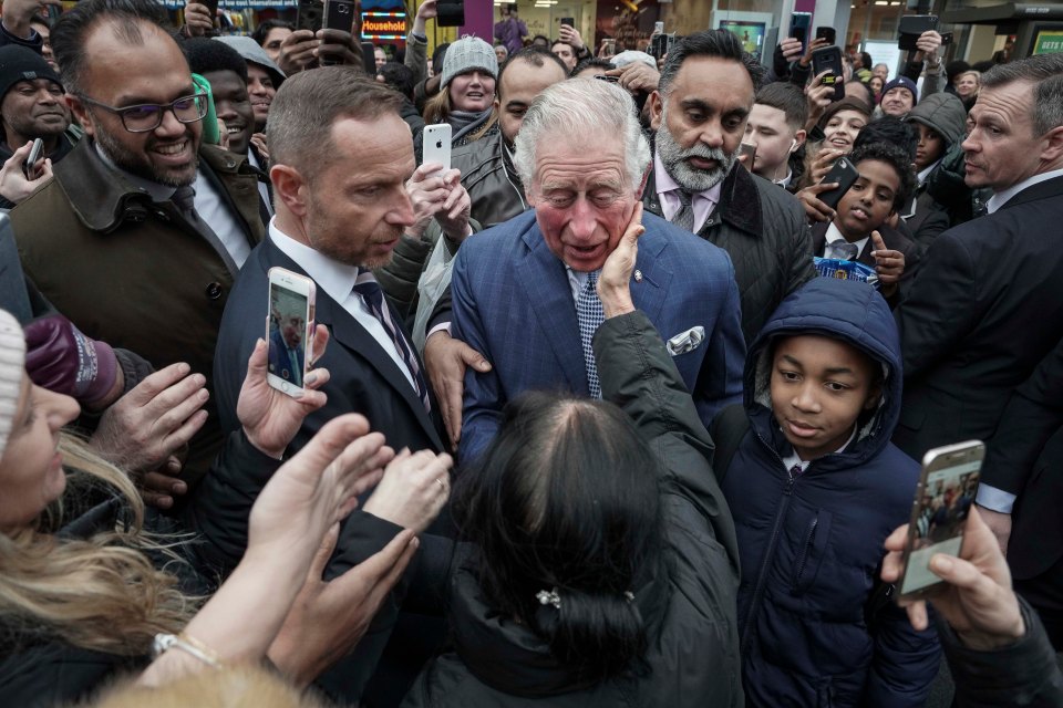 Prince Charles, pictured on February 4 2020 during a visit to TK Maxx in Tooting, London, after meeting with Prince's Trust alumni who are now employed at the store