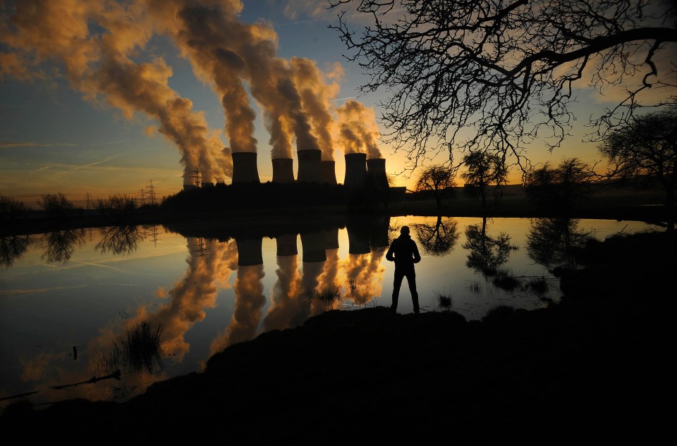 The sun sets upon the Drax Power Station, near Selby - as captured by a Nikon D3s camera, 12-24mm lens, exposure 125th sec at f5.6, iso200 - in January 2020