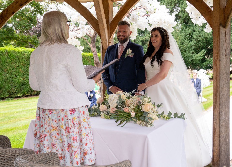 Donna and Jason tied the knot at the luxurious Down Hall Hotel, Spa & Estate in Essex, home to the 2020 Great British Bake Off