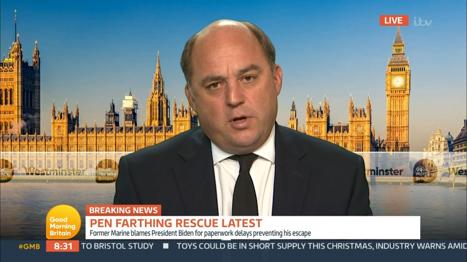 Ben Wallace furiously lambasted a friend of Pen’s after the ex Commando was told he may not be on one of the last evacuation flights out