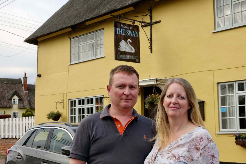 The former aerospace engineer was finally exposed by landlady Julie Penney after he targeted The Swan in Monks Eleigh