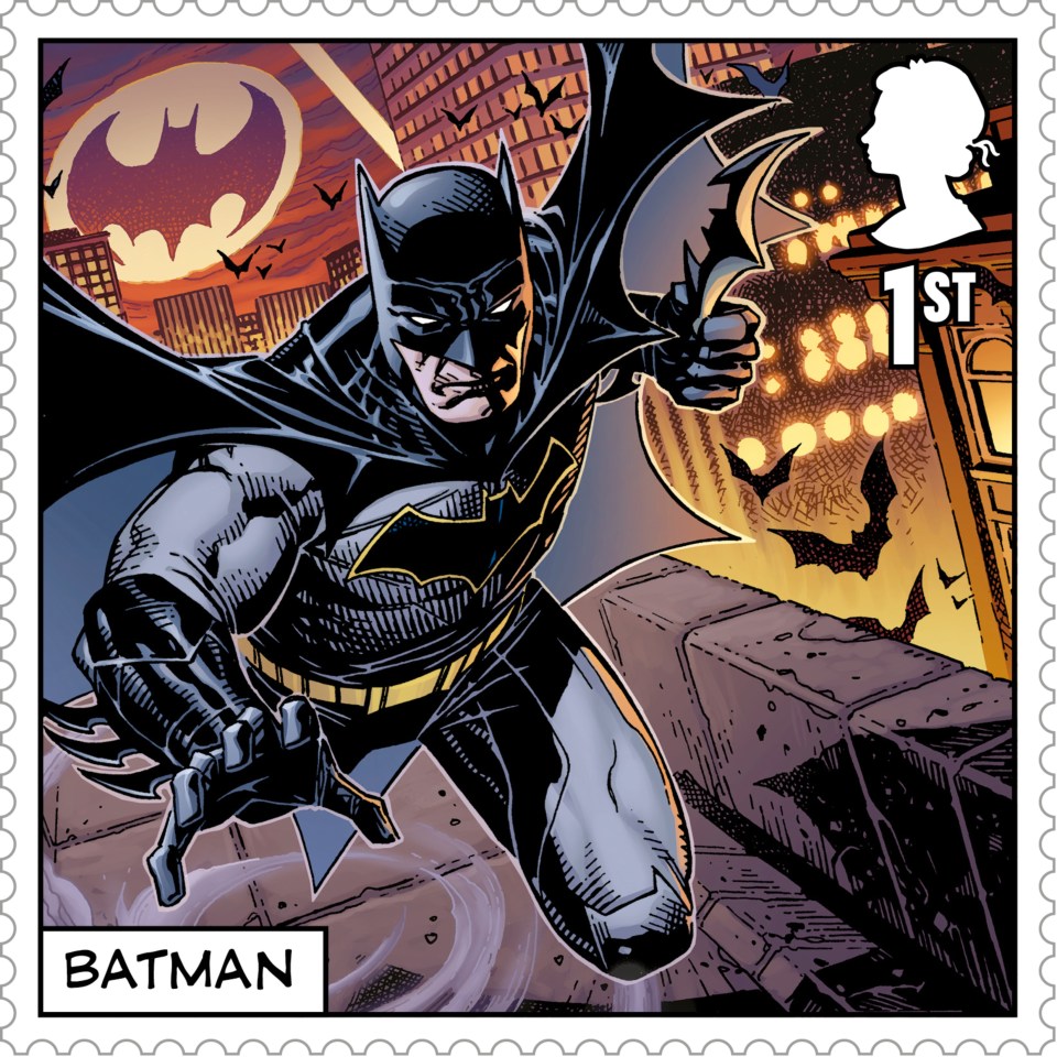 New Royal Mail stamps will feature Batman characters in a new DC-Comics themed collection