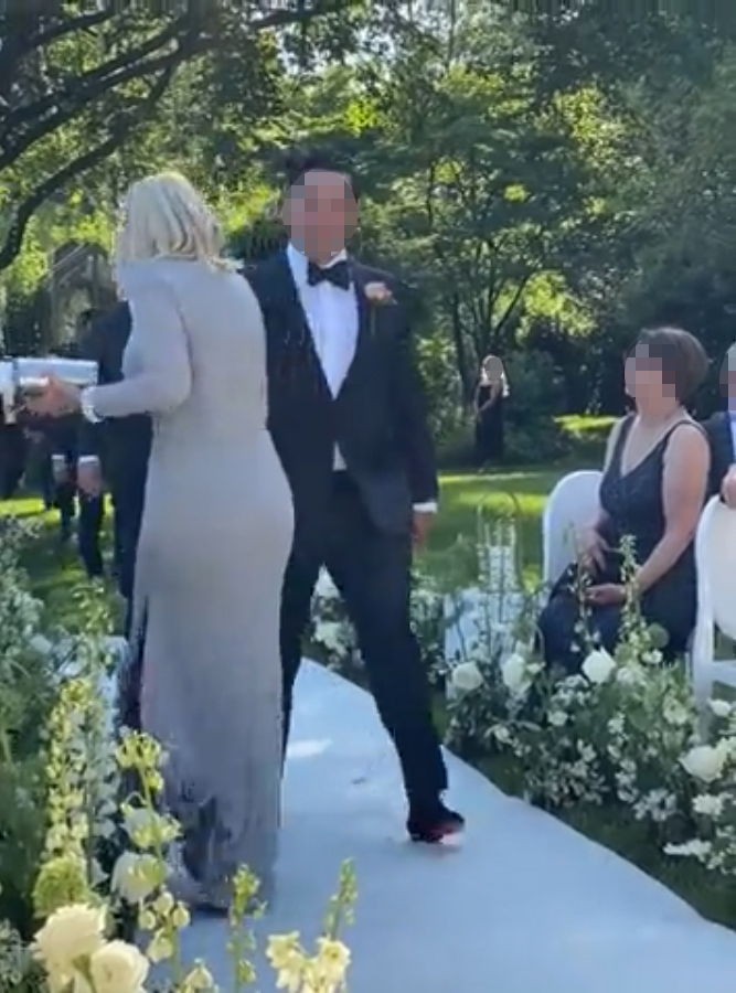 A wedding guest made a variety of inappropriate decisions during the wedding of a bride and  groom