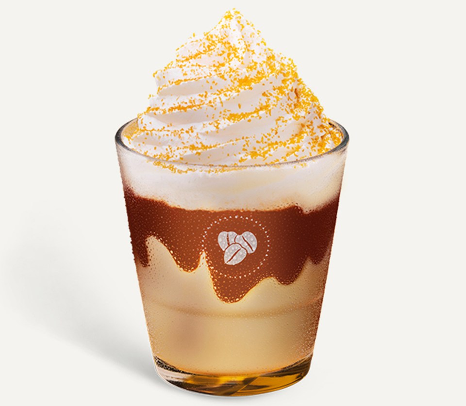 Costa Coffee's Golden Caramel Frostino with Light Dairy Swirl contains TWELVE teaspoons of sugar