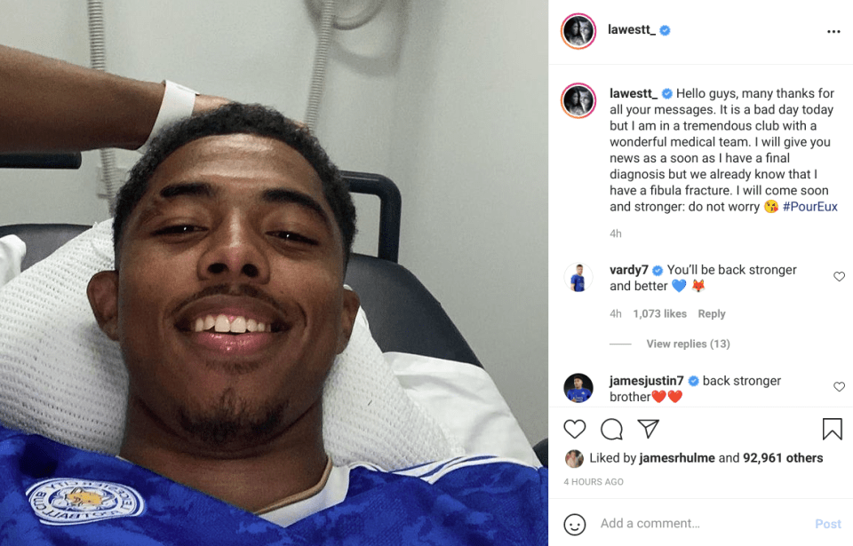 The Frenchman took to Instagram to update fans with the bad news