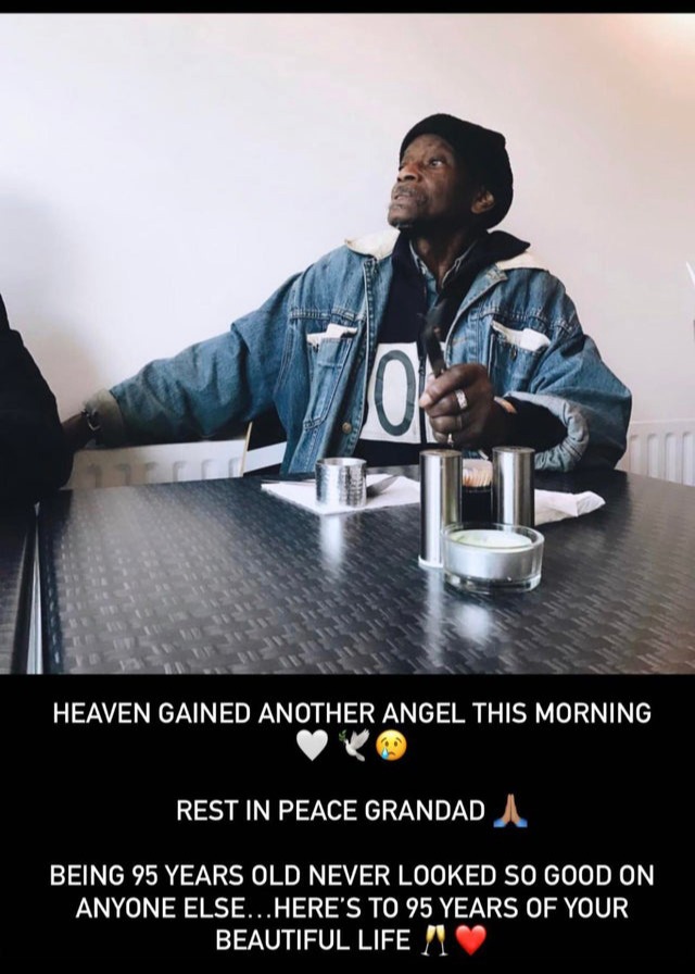 The Love Islander paid tribute to her grandad on Instagram