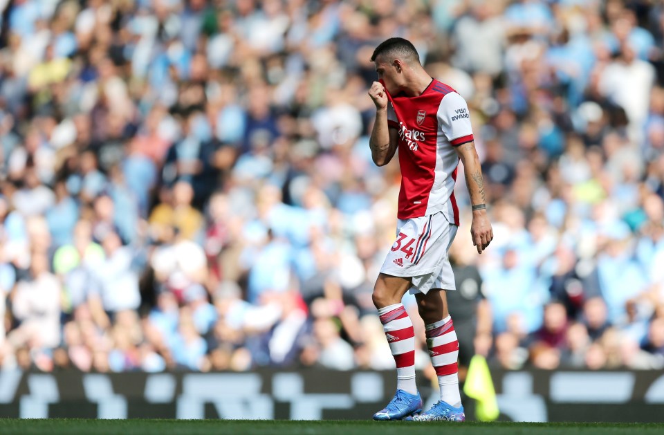 Granit Xhaka let his team down by getting needlessly sent off at Man City