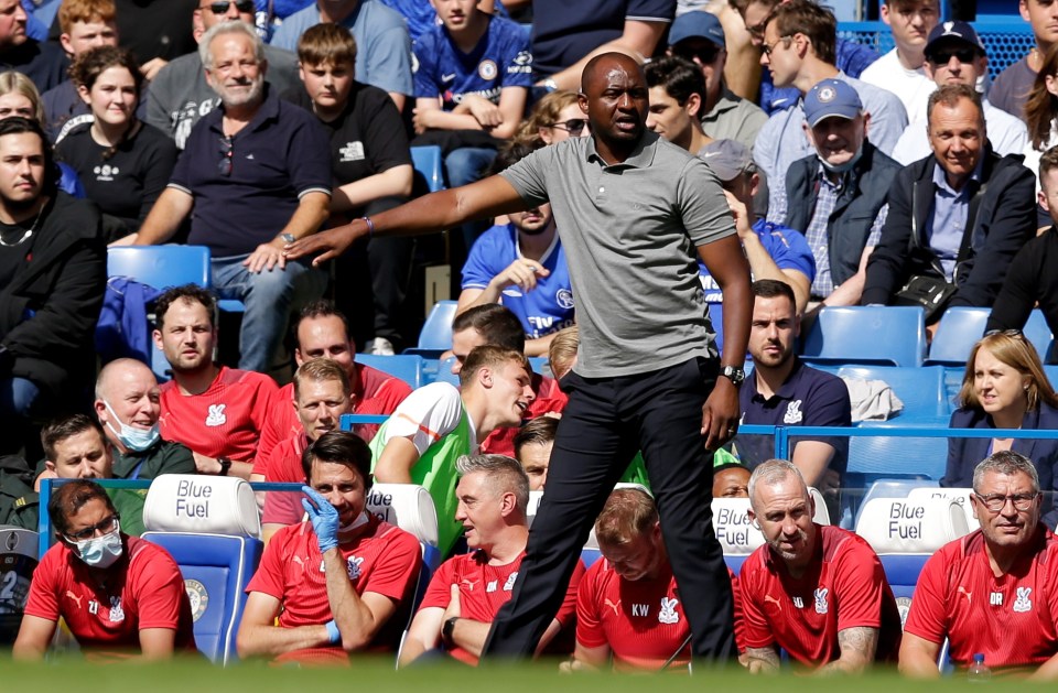 Patrick Vieira’s first game as Palace boss did not go according to plan