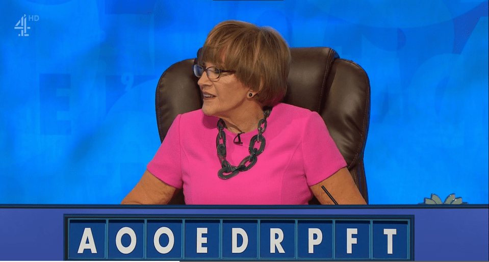 Host Ann Robison as she learned about the seven-letter word which was aired on TV