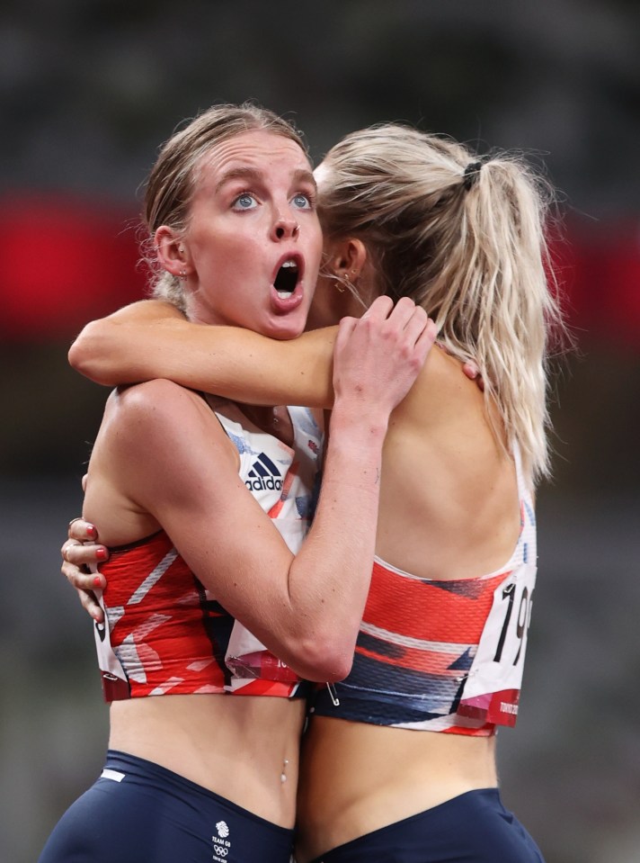 Keely Hodgkinson was caught swearing  after winning silver in the 800m