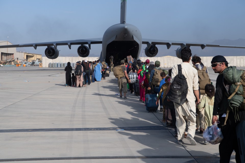 An evacuation flight from Kabul airport